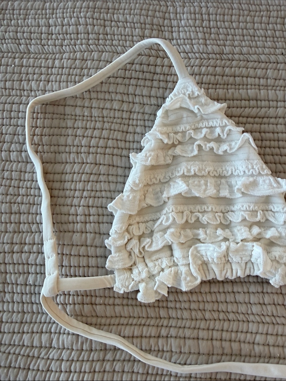 FARM Rio White Ruffle Triangle String Bikini - Picture 5 of 9